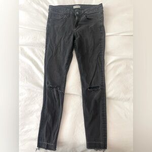 Zara Black Distressed Jeans